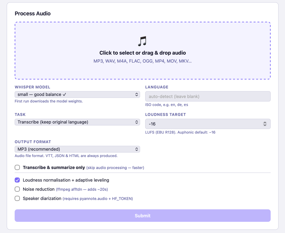 CastPolish Update: Light/Dark Mode, Transcribe-Only, and Speaker Diarization Setup